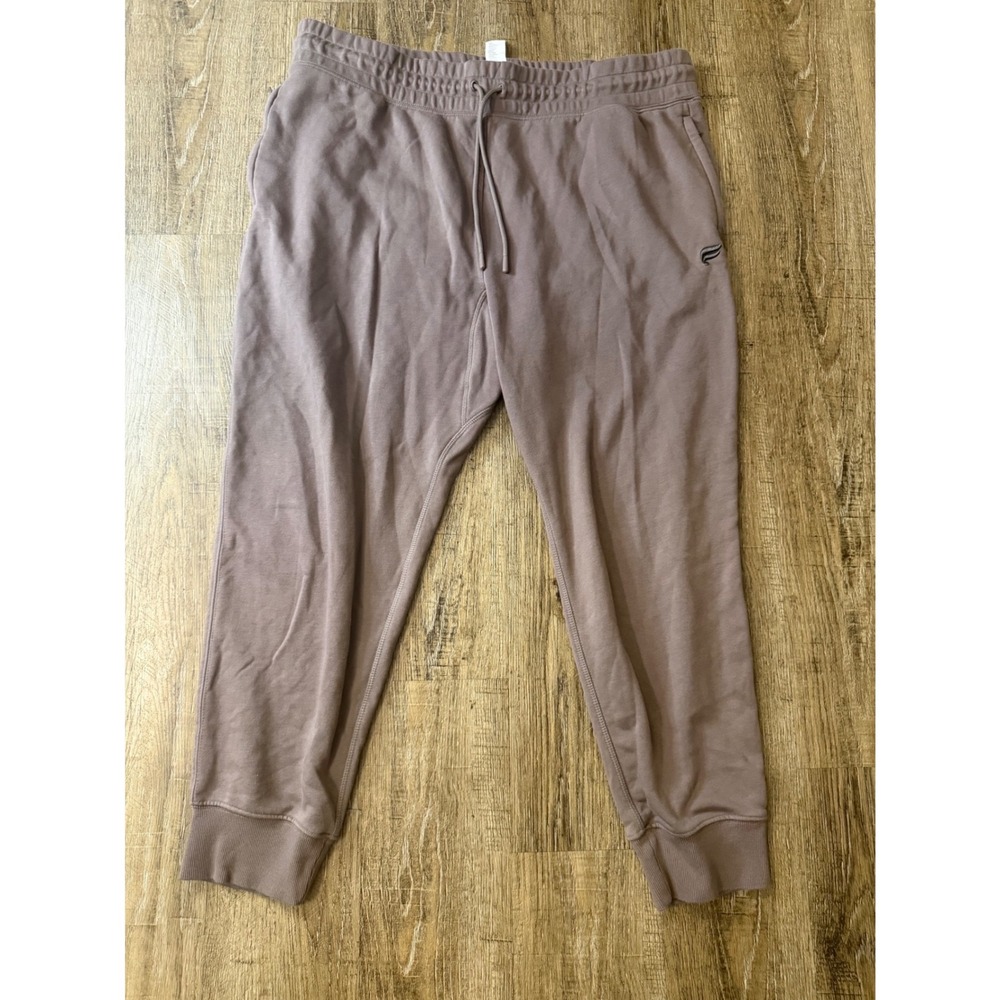 Fabletics Men XXL Short Jogger Sweatpants Mauve Brown French Terry PT2458220